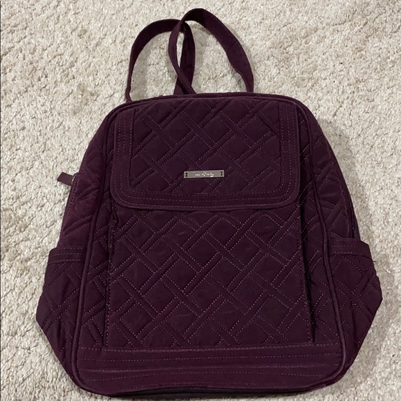 Vera Bradley maroon quilted backpack EUC!!!